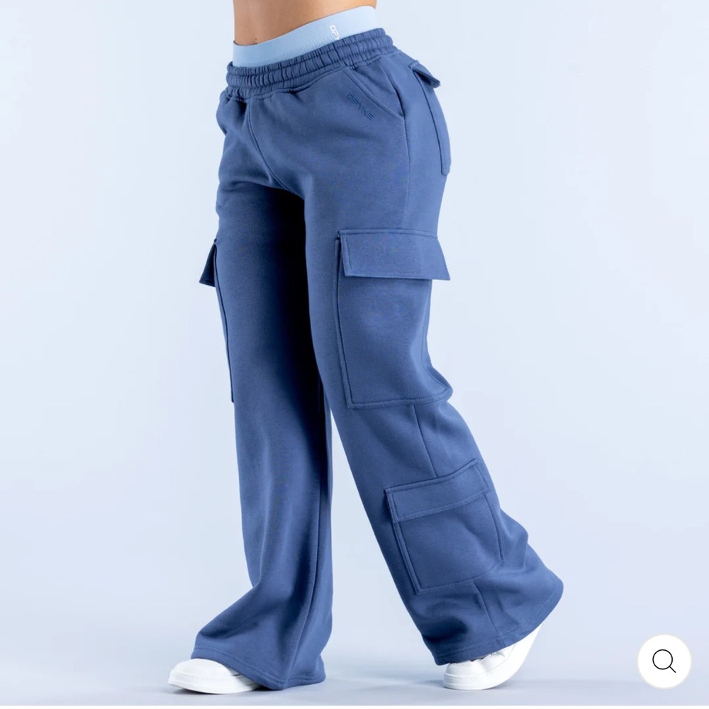 Dark Sapphire Blue Cargo Jogger Pants